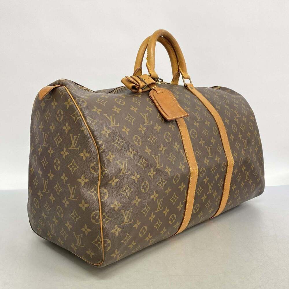 LOUIS VUITTON Brown Monogram Keepall 55 Boston Bag - Picture 2 of 12